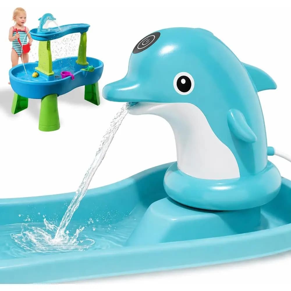Pompa d'Acqua Portatile Ricaricabile per Tavoli da Gioco per Bambini - 3 Ore di Gioco Continuo, Facile Installazione, Accessori Inclusi