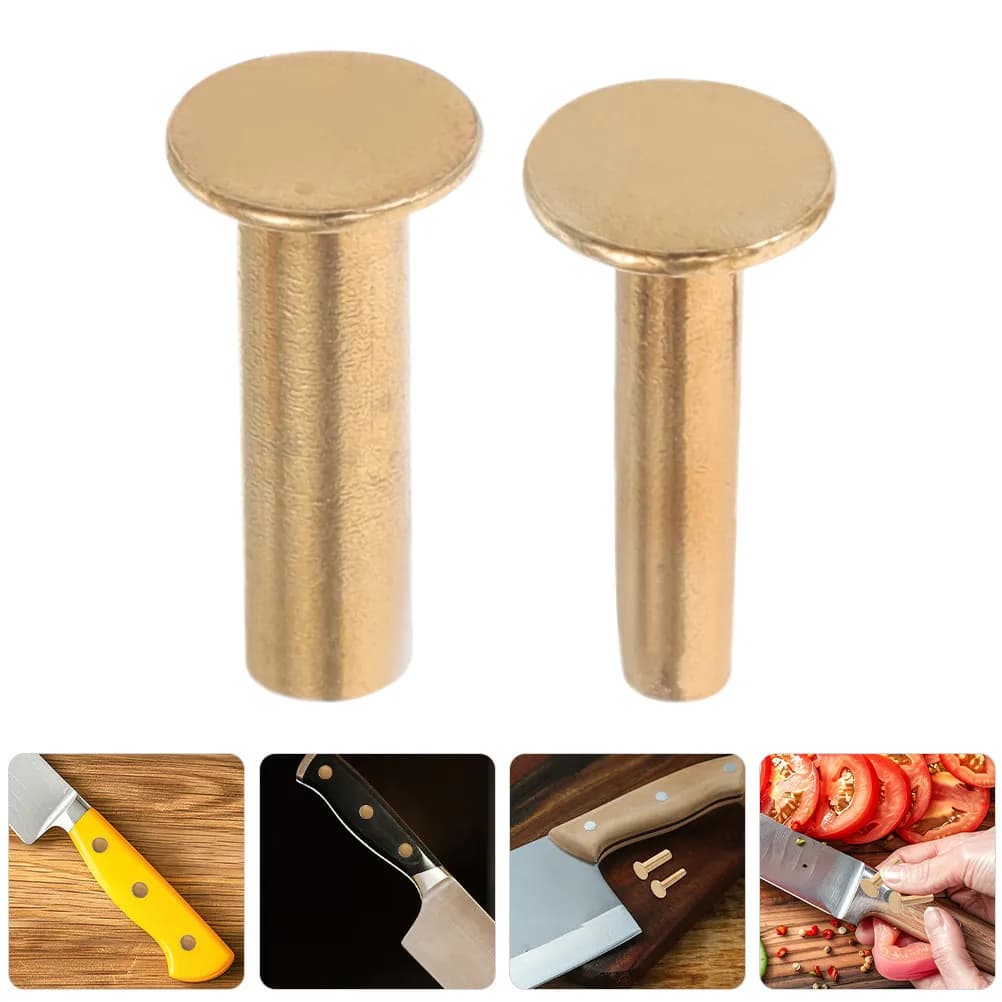 7Pairs Copper Kitchen Knife Handle Rivets DIY Fixing Kit Secure Grip for Handcrafted Knives Cutlery Repair Tool