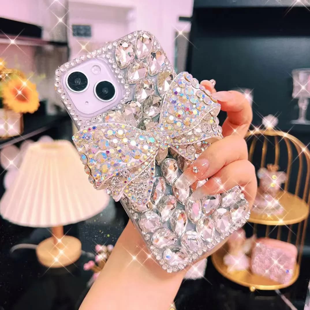Diamond Case For Samsung Galaxy A42 A56 A36 A35 A34 A33 A32 A31 A25 A24 A23 A22 A21S A20S A30 A17 Rhinestone Bow Phone Case