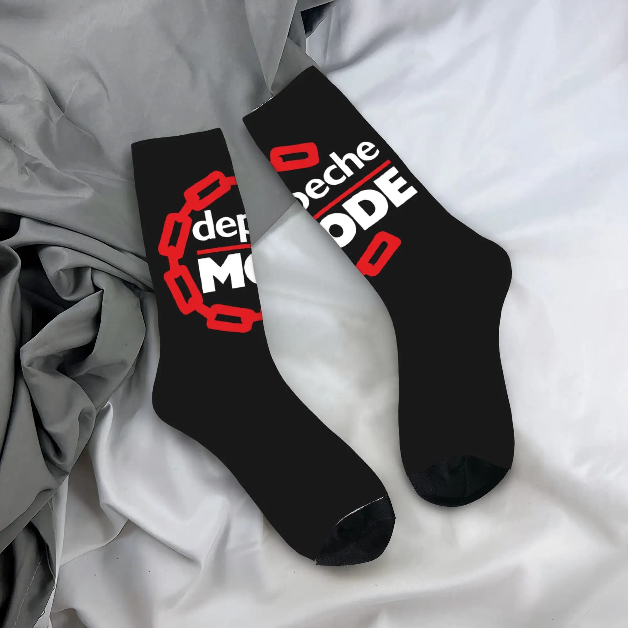 Custom Depeche Cool Mode Electronic Rock Men's Crew Socks Unisex Kawaii Spring Summer Autumn Winter Dress Socks