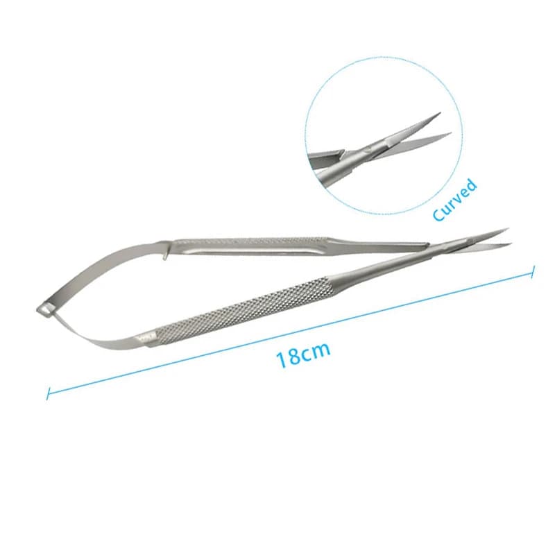 1 pz Forbici corneali oftalmiche Castroviejo Micro forbici Strumento oftalmico in acciaio inossidabile