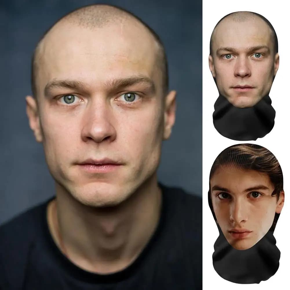 Yura Borisov Maschera senza cuciture stampata in 3D Copricapo John Pork Sorridente Party Puntelli Cosplay Protezione UV Scudo Modello Ronaldo