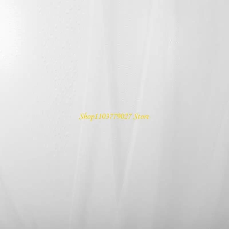 White Sheer Canopy Bed Curtain Elegant Voile Window Scarf Topper Valance Outdoor Ceremony Wedding Arch Drapes Decoration