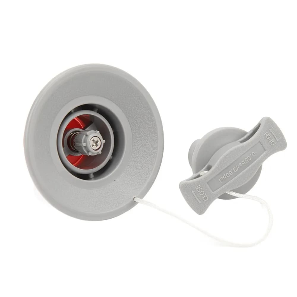 2PCS Practical 8 Teeth Cover Boat Air Valve with Cover Rope Inflatable Gas Plug Rubber Dinghy Valve Marine Repair