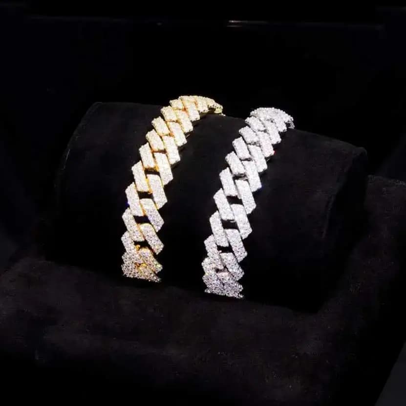 14mm Hip Hop Iced Out bracciale a maglia cubana Bling 5A Cubic Zirconia Miami Prong bracciali gioielli di moda regalo per uomo donna