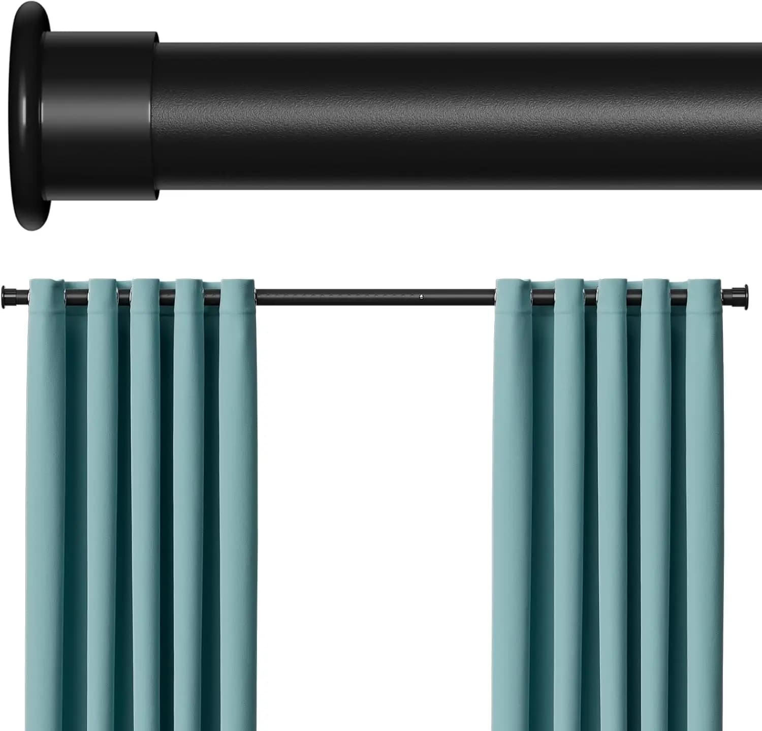 Adjustable Tension Tent Auction 43-124 Inch, Robust Without Drilling With Spring for Windows and Patio