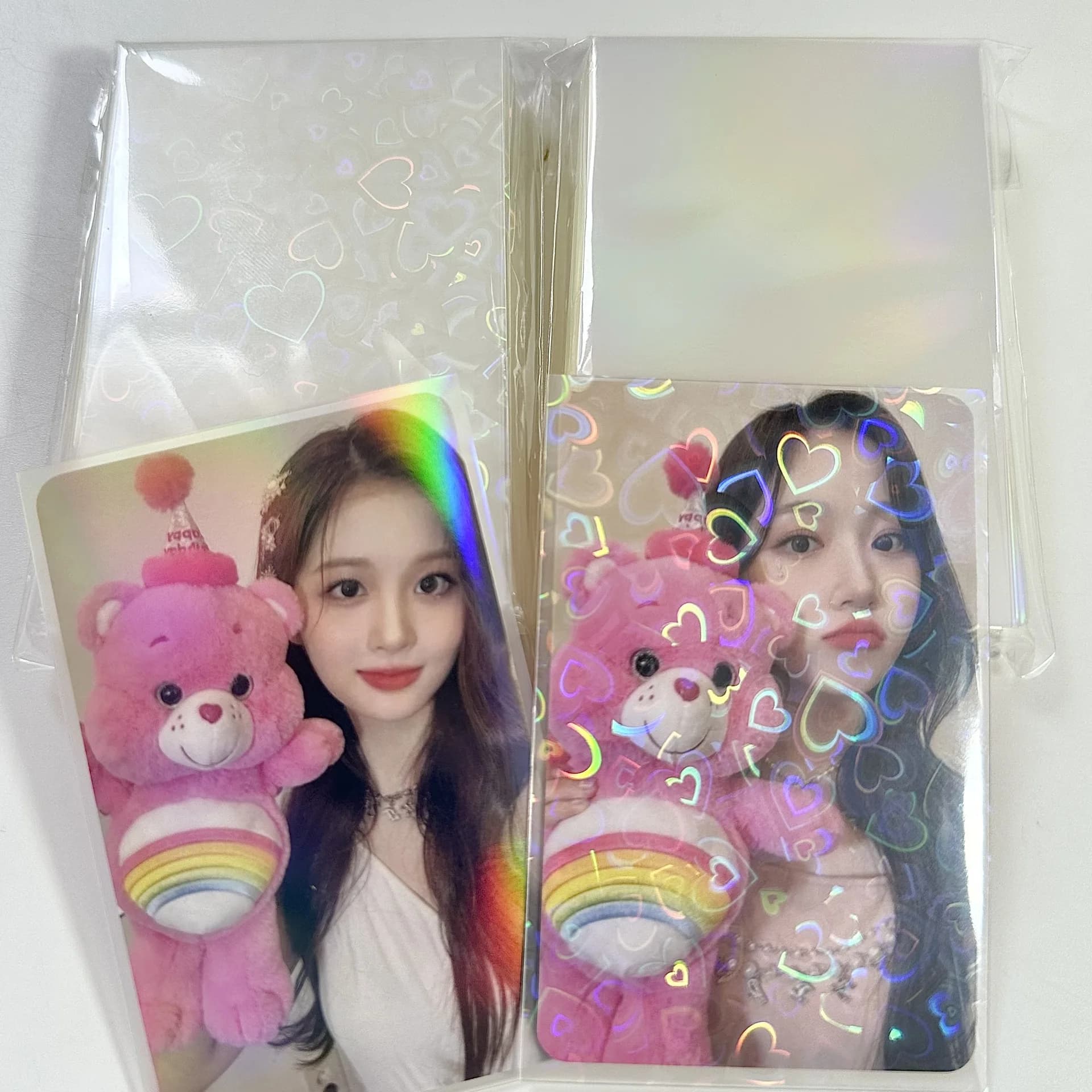 SKYSONIC 50 pz Kpop Buste Per Carte 61x91mm 58x89mm Supporto Laser Per Holo Cartoline Carico Superiore Film Tesserino Carte Da Gioco protezione
