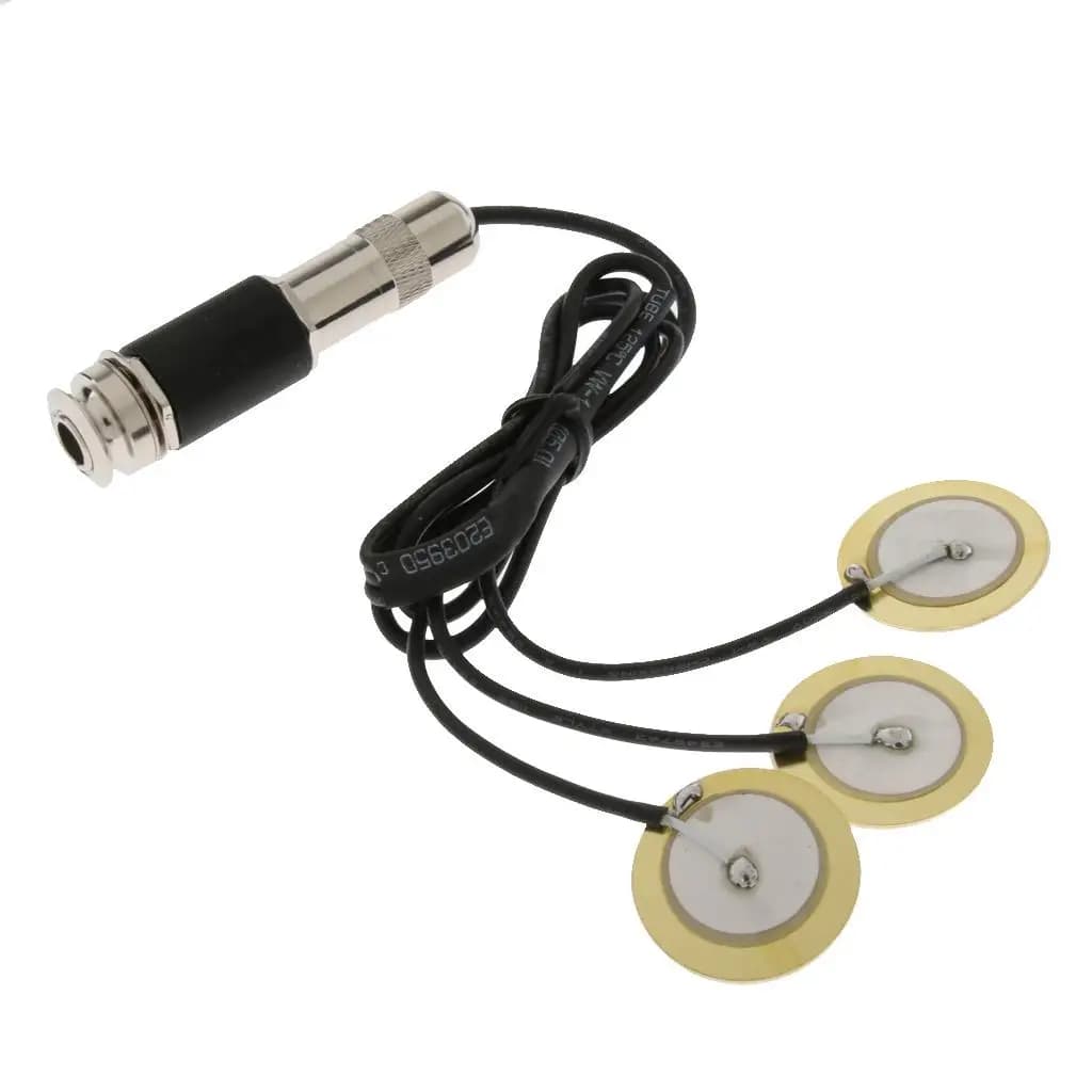 Kit di ricambi per chitarra acustica con pickup piezoelettrico e endpin in metallo per ukulele, mandolino e strumenti a corda - Migliora il suono