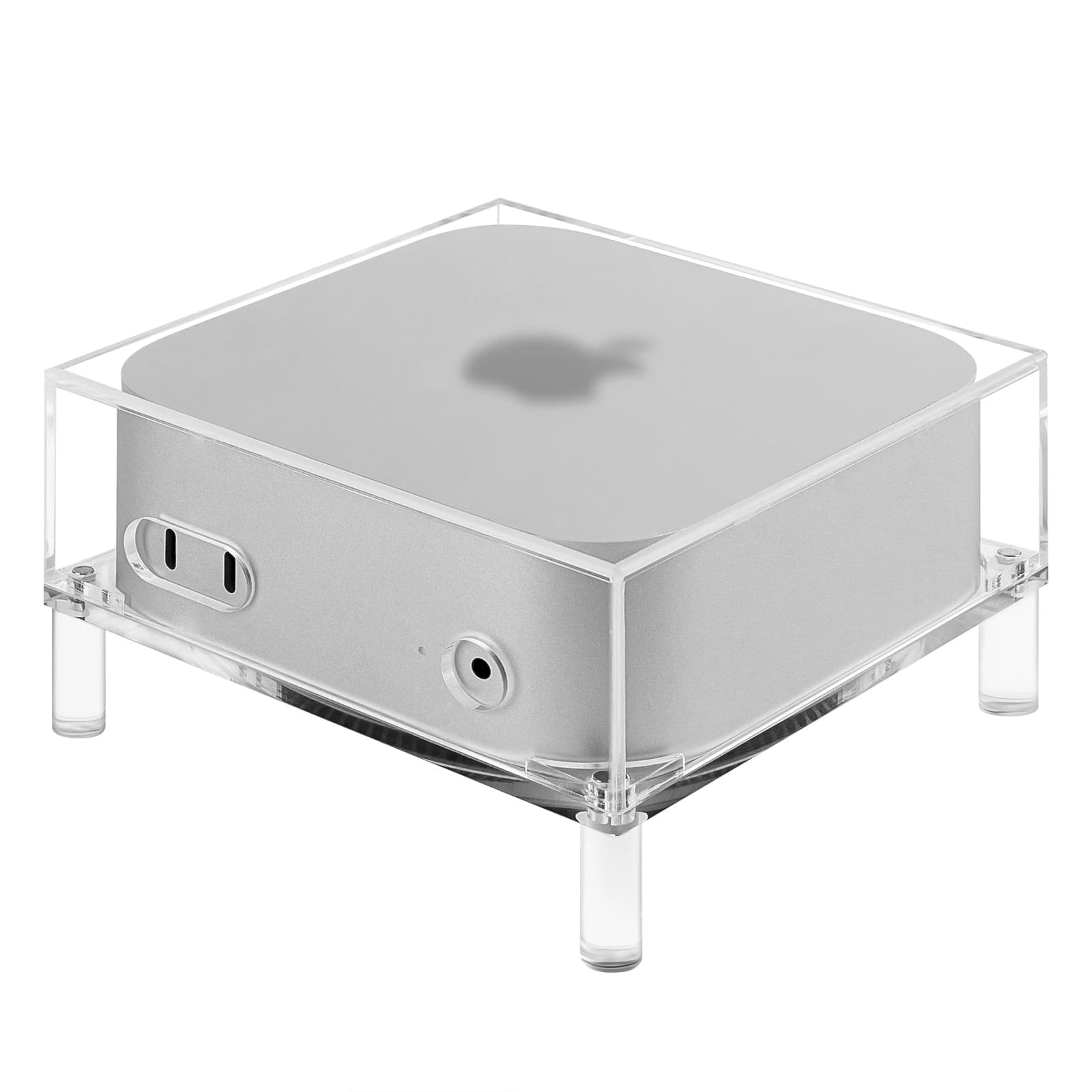 Geekria Copertura antipolvere in acrilico trasparente compatibile con 2024 Mac Mini M4, supporto Mac Mini M4 Pro 2024 - Accessori, copertura host desktop