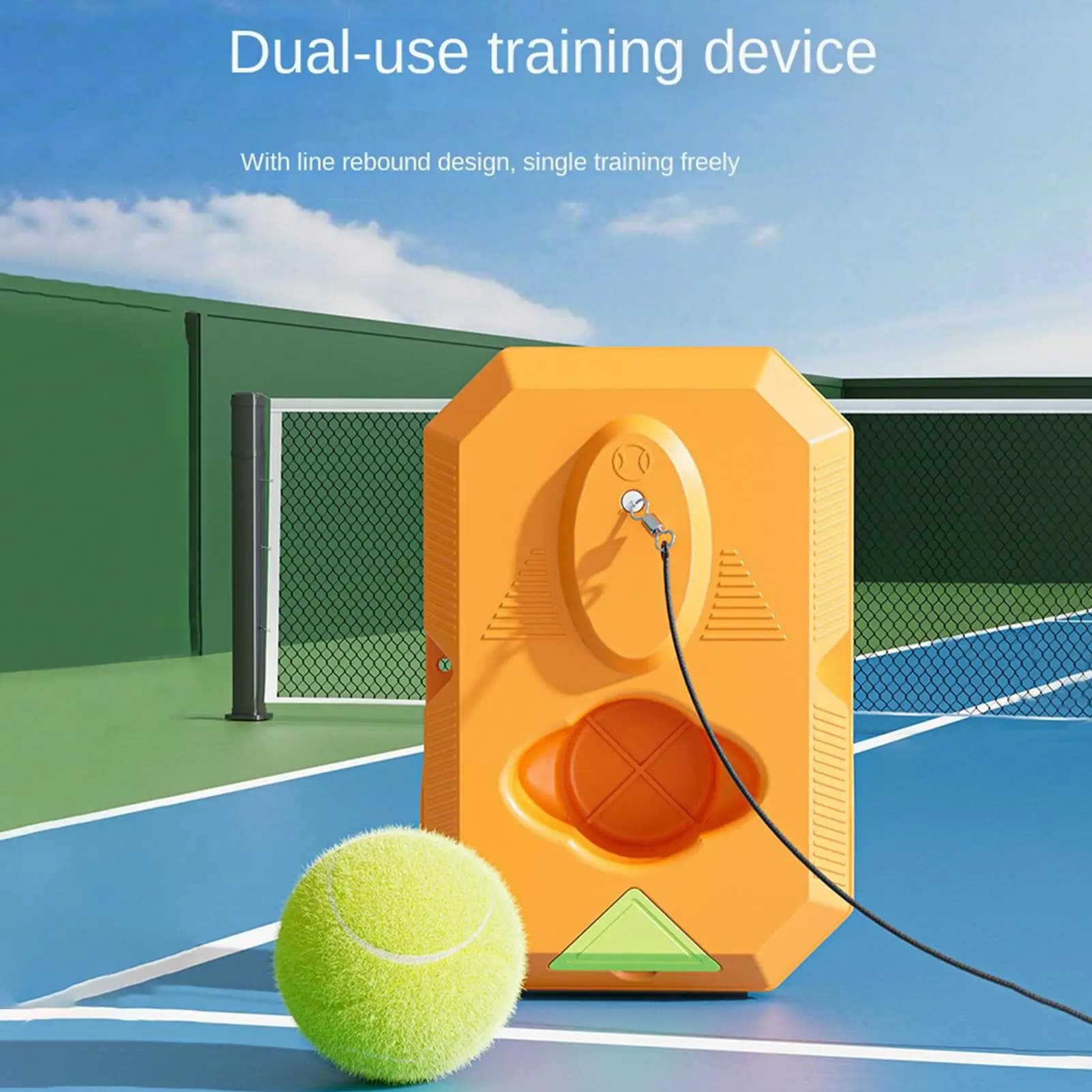 Portable Tennis Trainer with Balls Practice Equipment for Beginners Adults Teens, Outdoor Backyard Park Gym