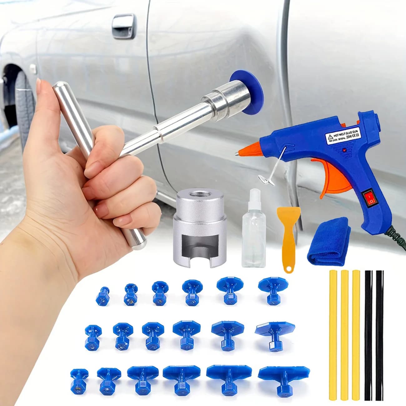 Car Accessories Auto Shoe removal kit for auto-T body shop Tools for snapping extractors with sliding hammer for car refrigerator door repair Ding