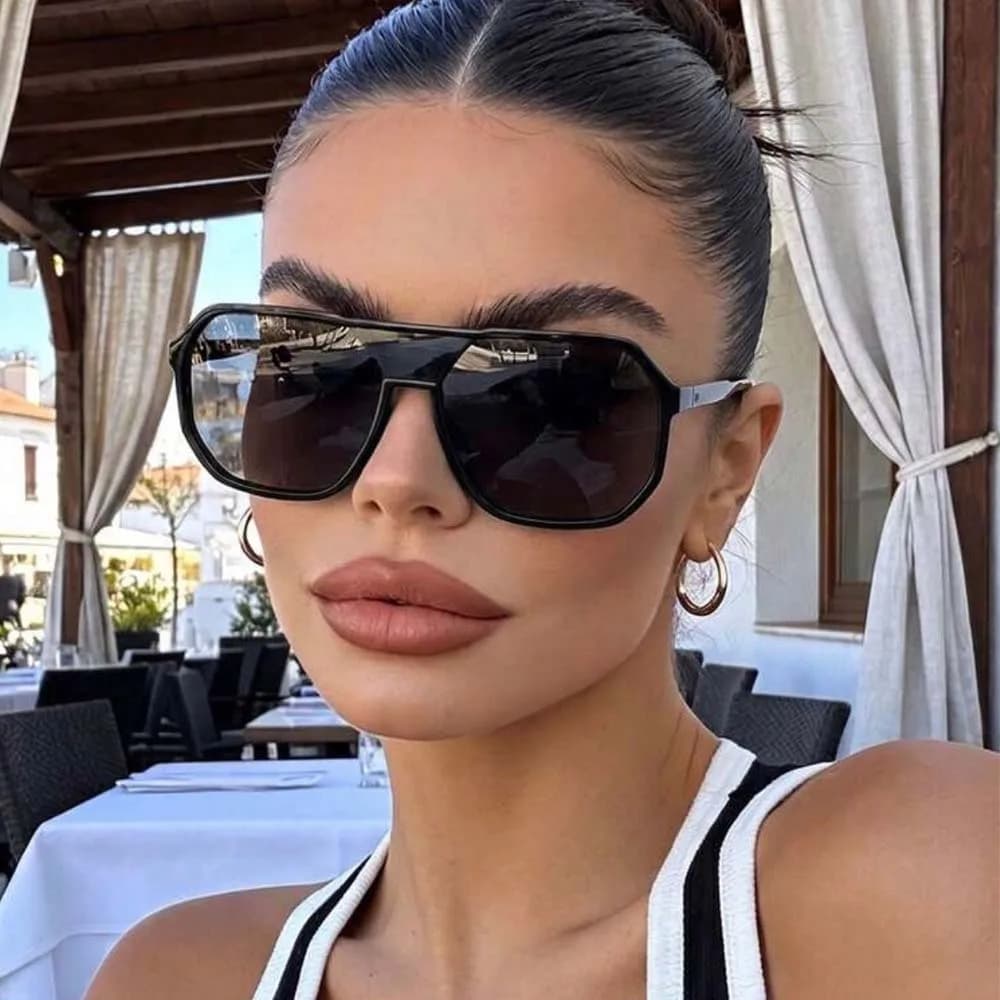 Classic Square Fashion Sunglasses Women Men Casual Vintage Stylish Oval Shaped Glasses Female Male