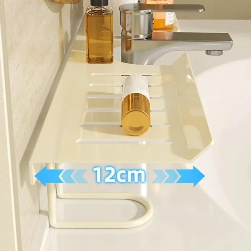 Carbon Steel Bathroom Storage Rack Water Drainage Punch Free Kitchen Sink Shelf Large Capacity Rustproof Cosmetic Storage Box