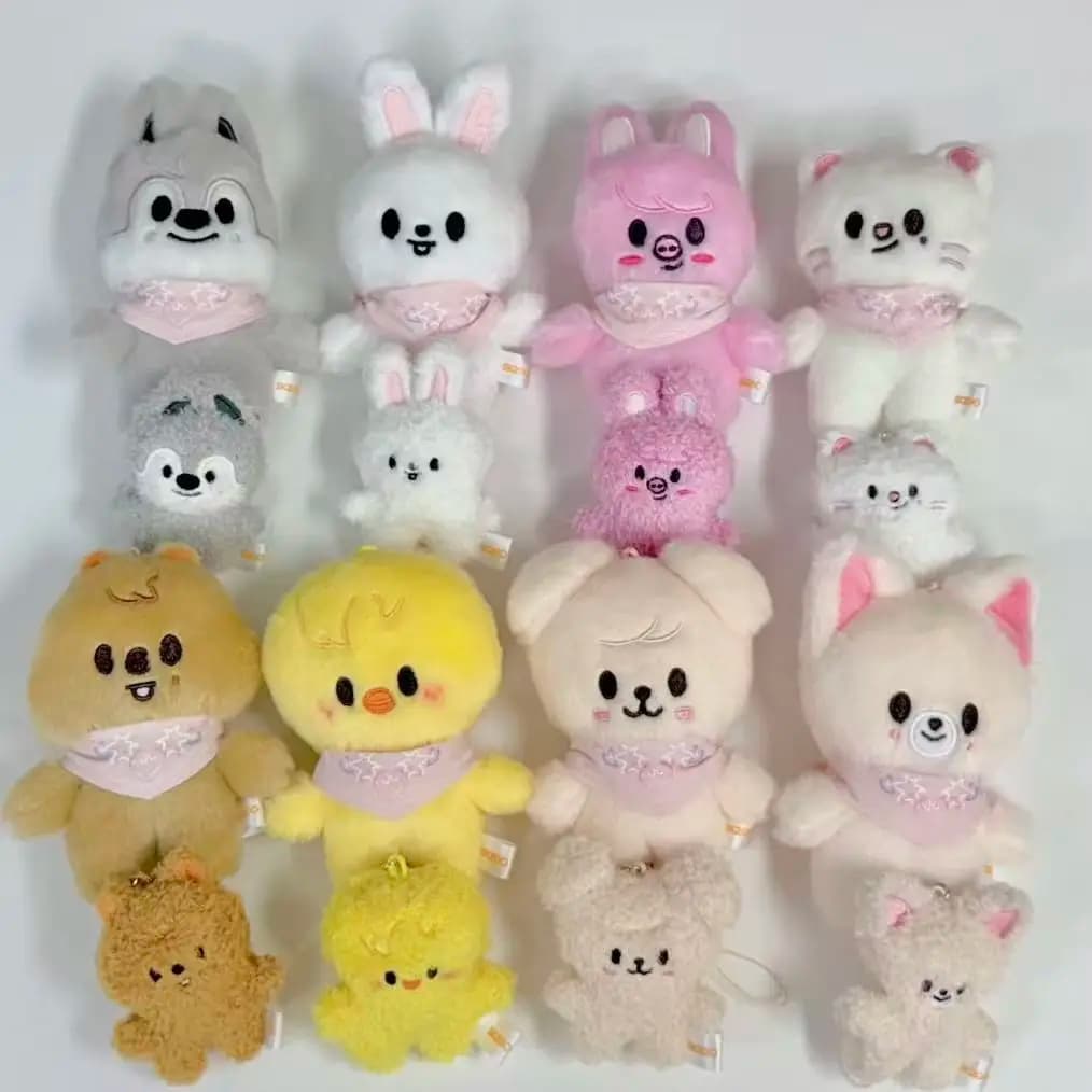 Portachiavi Peluche Ufficiale KpopStraykidsFM 10cm, Bambola Cartoon in Peluche, Ciondolo Accessorio Felix Han