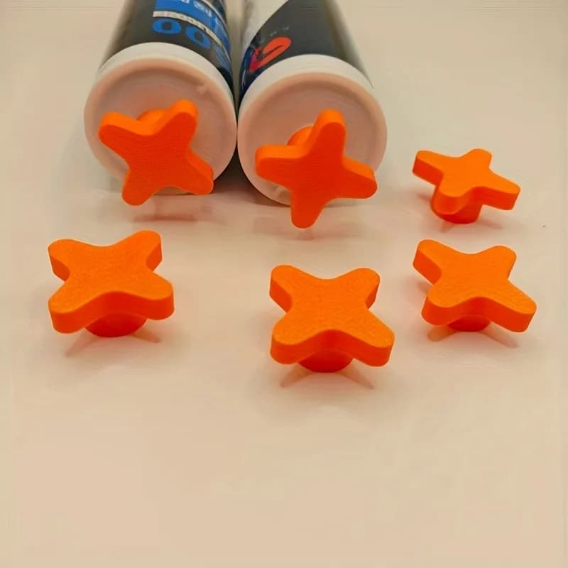 6pcs reusable tube plugs with threaded sealing caps for standard-sized caulking tubes design to prevent drying and deformation