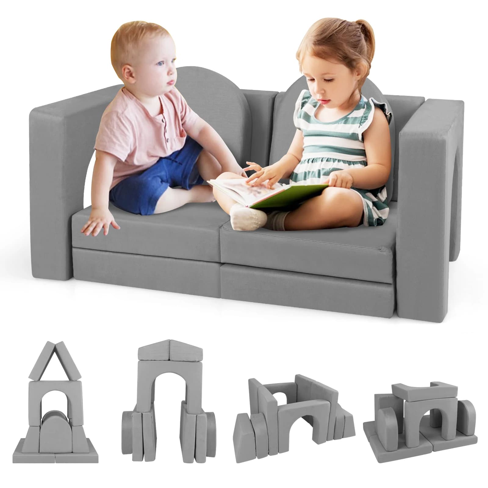 8-piece modular sofa with high density foam coating