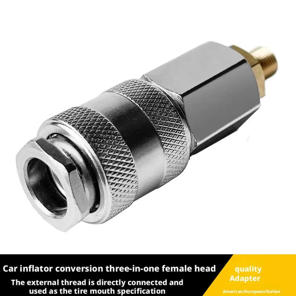 1Pc Ruota per pneumatici per auto Gonfiabile Connettore rapido Filettatura aria Adattatore per ugello Accessorio Testa di conversione rapida Tipo di clip Ugello