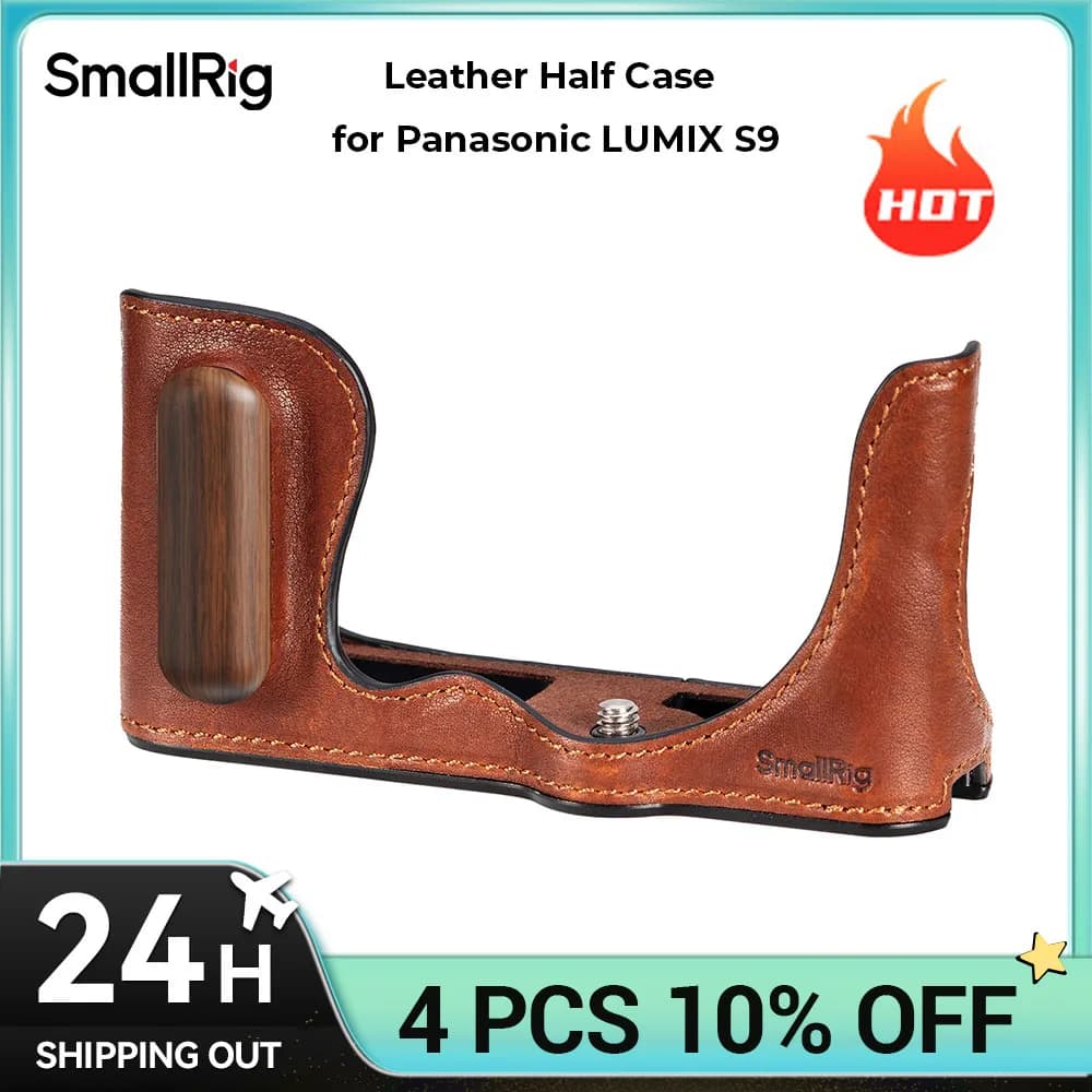 Custodia mezza in pelle SmallRig per Panasonic LUMIX S9 4703