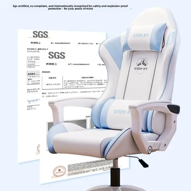Sedia da Gaming con Schienale Confortevole, Ergonomica, Reclinabile e Regolabile in Altezza, per Ufficio e Computer