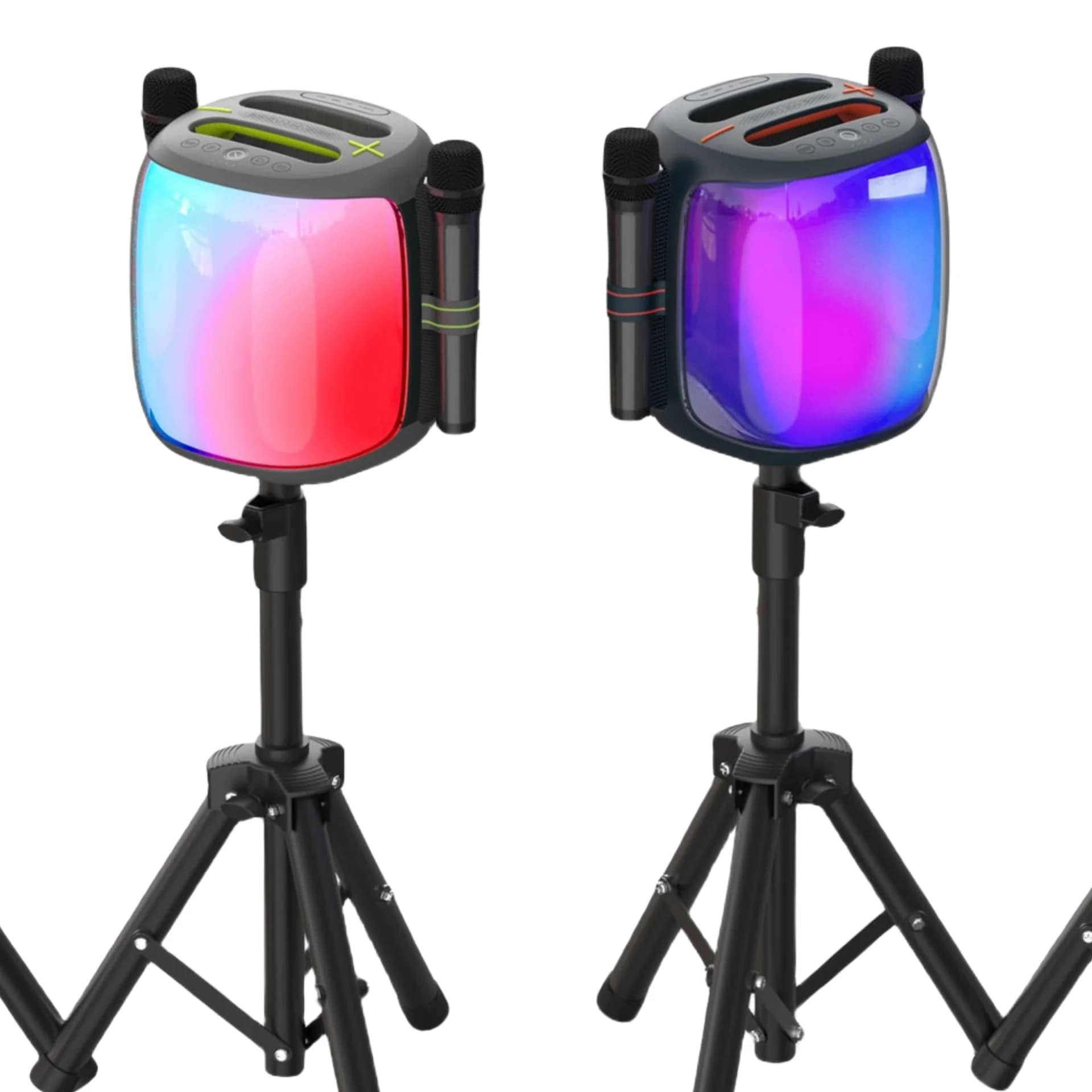 Hopestar Party500 Altoparlante portatile professionale ad alta potenza da 100 Watt Altoparlanti per macchina wireless per feste Karaoke con 2 microfoni