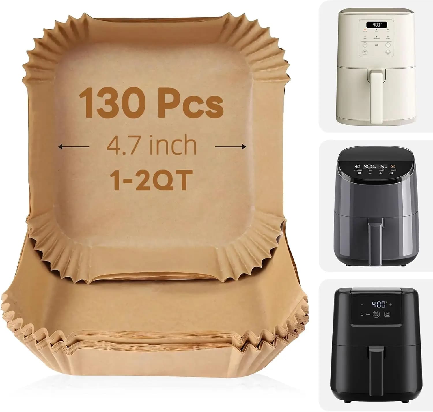 2 Qt Small Air Fryer Disposable Paper Sheets, baking paper sheets for mini air fryers