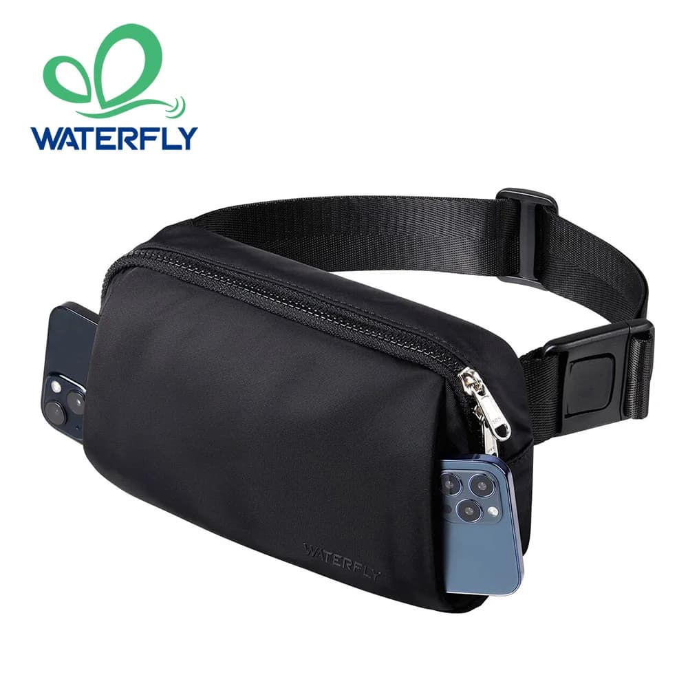WATERFLY Cintura a tracolla Fanny Pack Sport Walking Marsupio Runner Cintura Bum Bag Hip Fannie Pack Phanny Fannypack per donna uomo