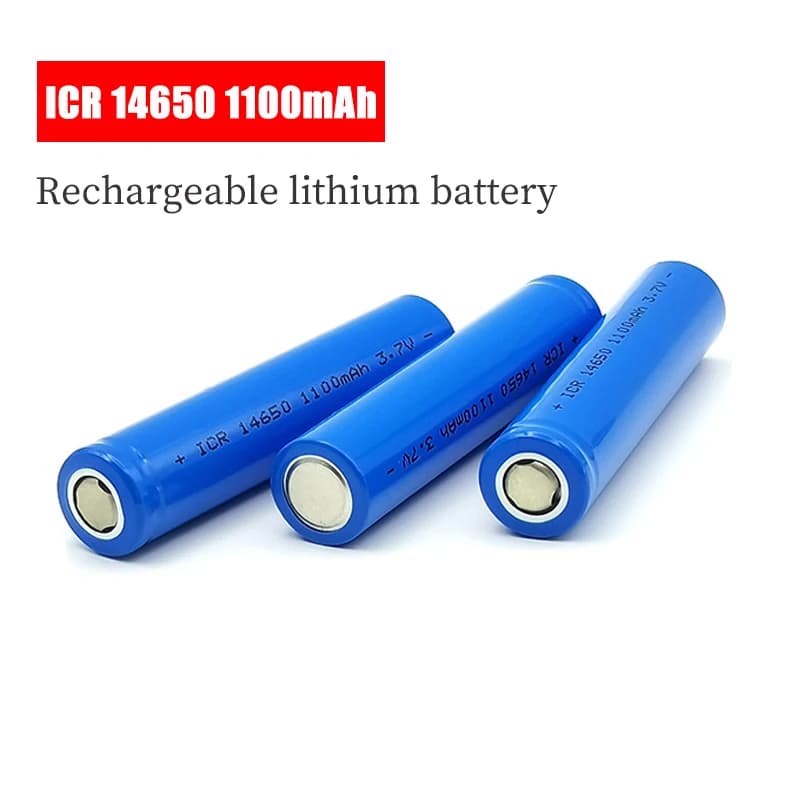 14650 Batteria 3.7V 1100mah Batterie ricaricabili agli ioni di litio Testa piatta per torcia a LED Giocattoli Mouse wireless Smart Door Lock