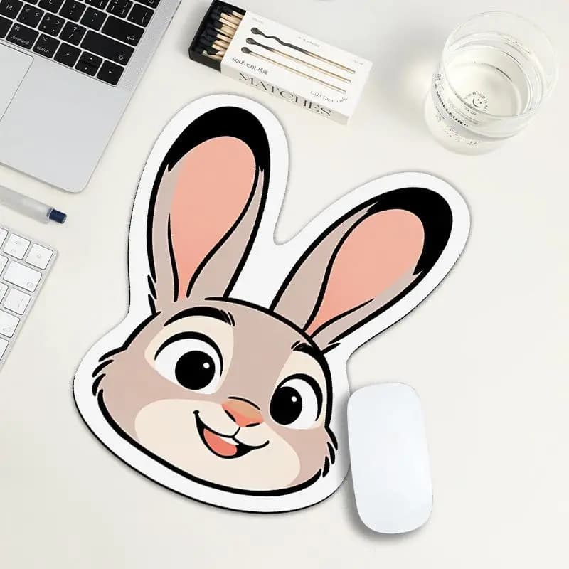 Tappetino per mouse Zootopia da 24 cm, tappetino per tastiera per computer da gioco eSports, tappetino da scrivania divertente e carino, antiscivolo