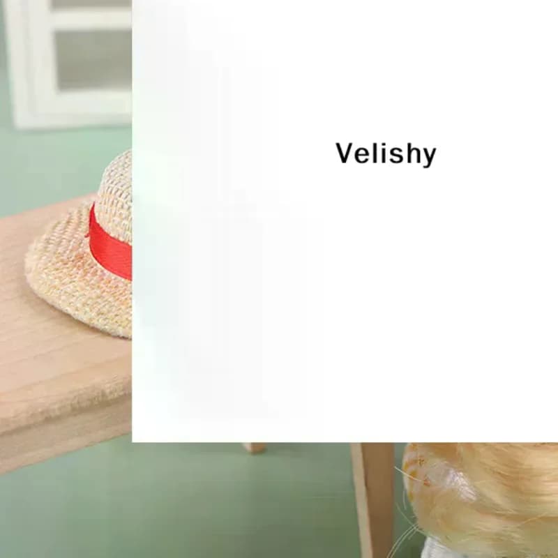 DIY Decoration Toys Doll House Doll Straw Hat Sun Cap For Doll Clothes Accessories 1Pc