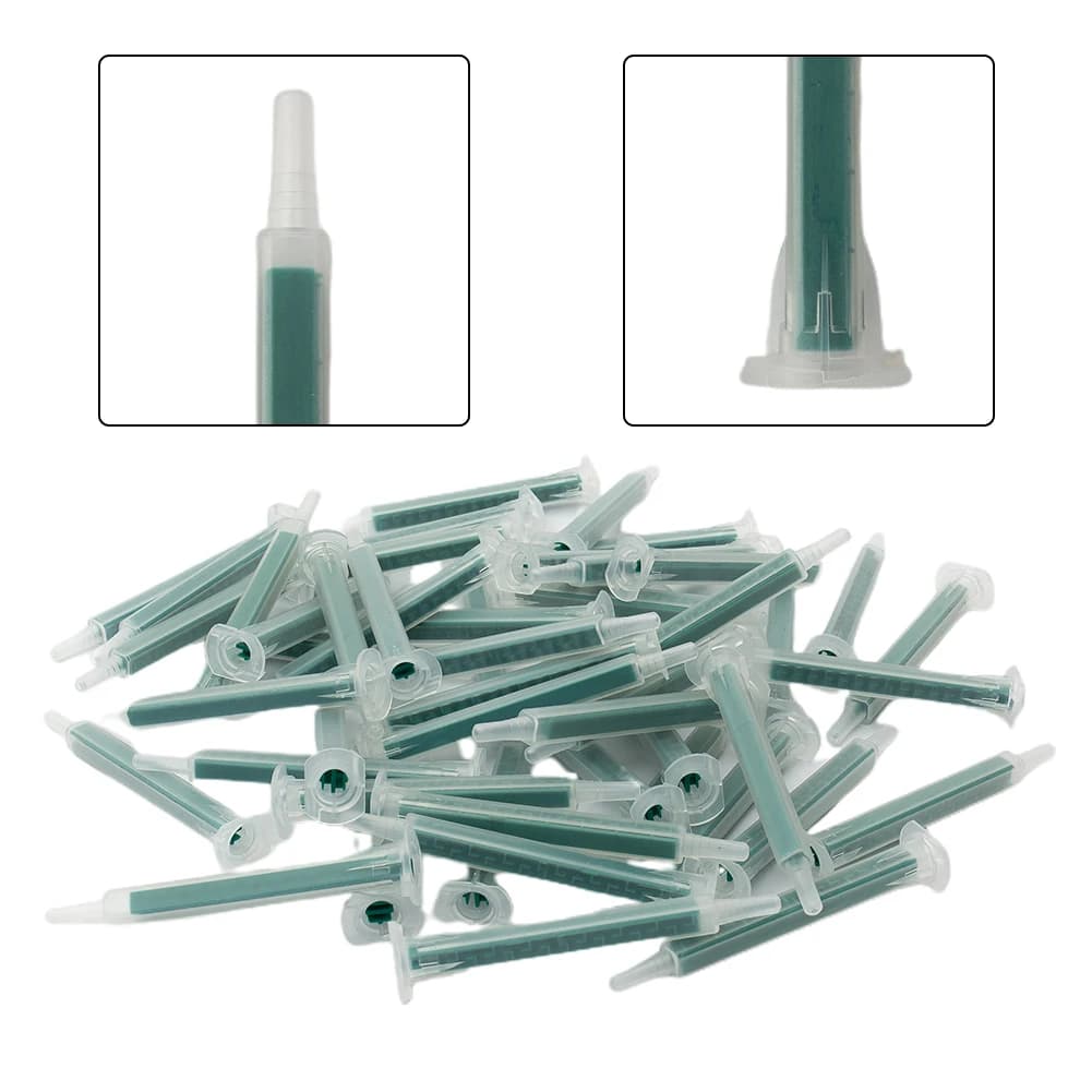 50 Pz/set 2K AB Punte di Miscelazione Ugelli Miscelatore Punte del Miscelatore Miscelatore Statico AB Tubo di Miscelazione Quadrato Tubo A Spirale Ugello di Miscelazione