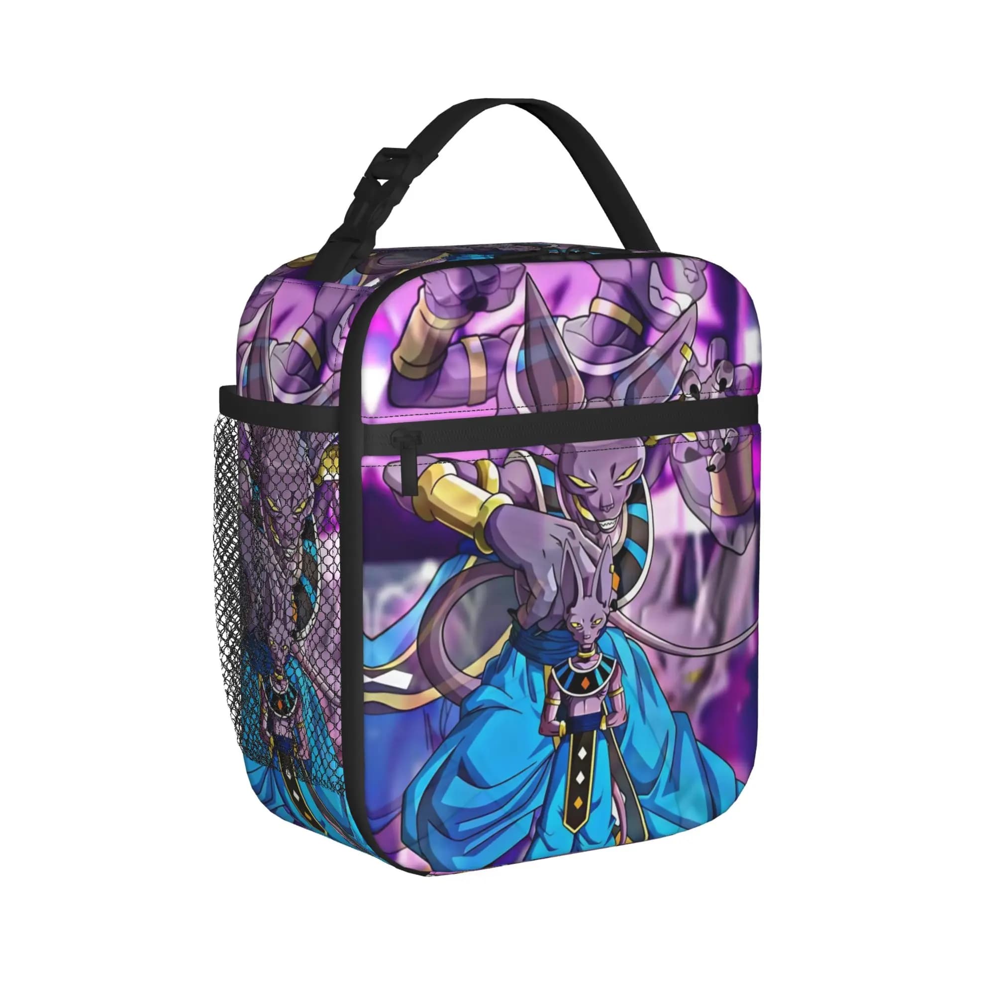 DBZ Beerus CATS Borsa termica per il pranzo, contenitore portatile per il pranzo, borsa termica, borsa per il pranzo, borsa per il lavoro, borsa per il pranzo all'aperto