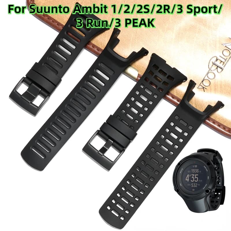 Cinturino in silicone per sport all'aria aperta per SUUNTO Ambit 1 2 2R 2S Run/3 PEAK orologio da uomo con cinturino in gomma cacciavite accessori per cinturini