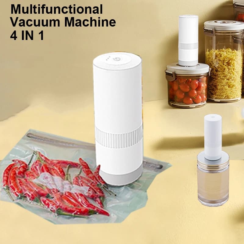 Utensili da cucina wireless Macchina per sigillare sottovuoto per sacchetti per alimenti portatile Pompa per bottiglie Macchina per sigillare sottovuoto per barattoli di vetro a bocca larga e regolare