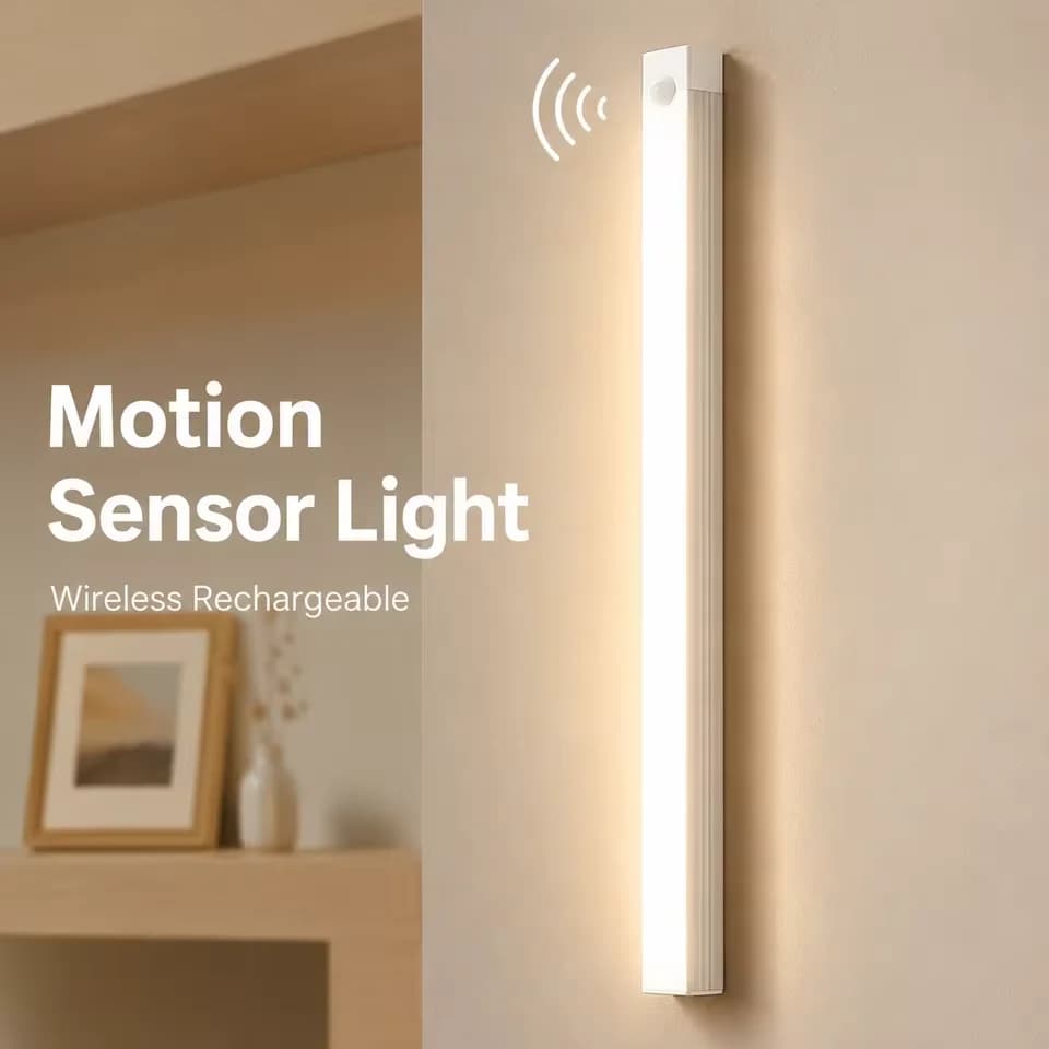 10cm Motion Sensor Led Bar Light Rechargeable Induction Night Light for Home Kitchen Cabinet Portable Indoor Lamp Bulbs Tubes