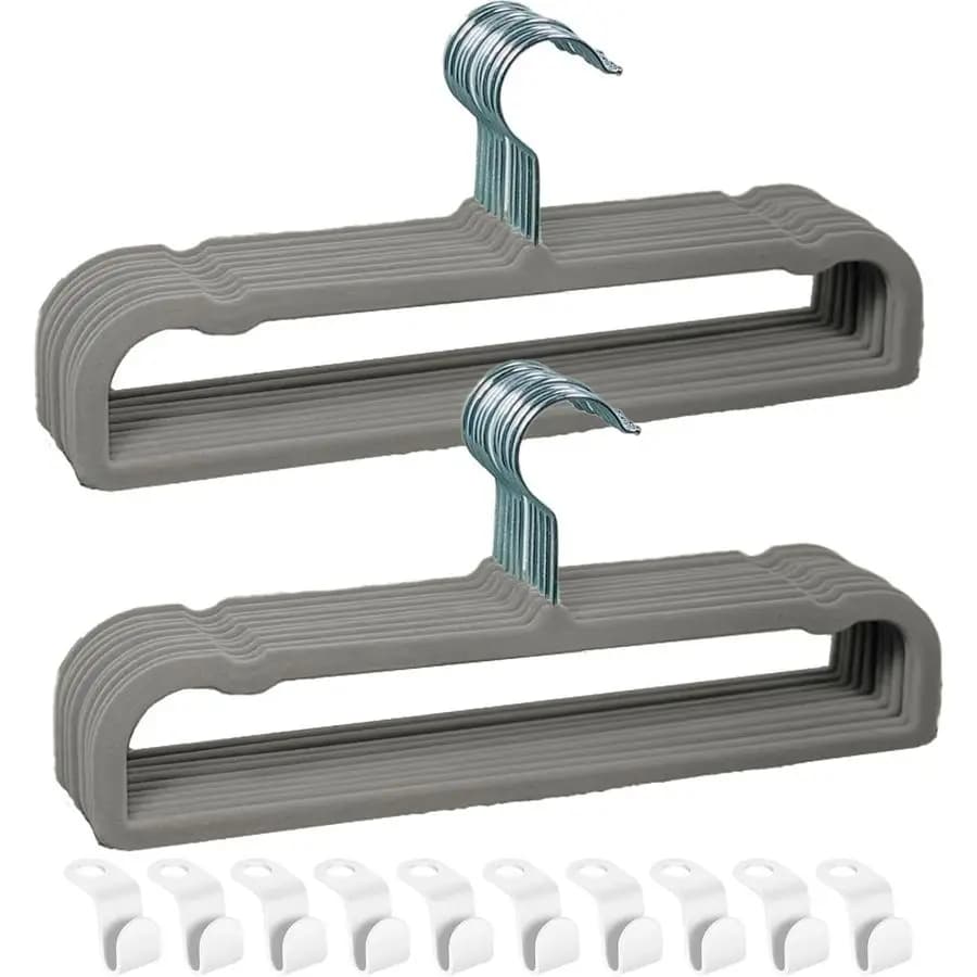 Anti-slip hanger (Pack of 20) for Pants, Spare, Robusti and Durevoli, 360-degree girevoli