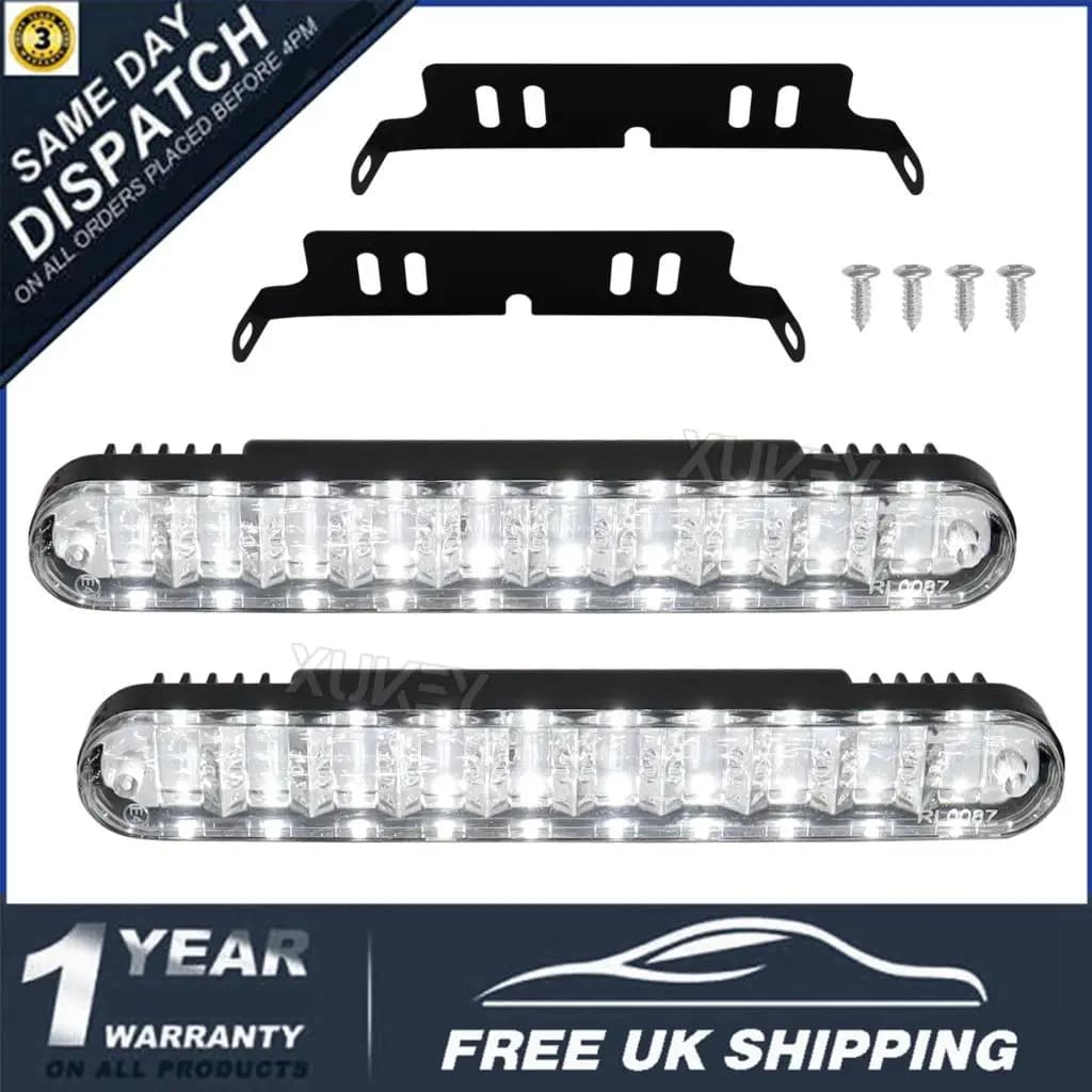 2pcs Universal Car 20 LED DRL Fog Driving Daylight Daytime Running Light paraurti anteriore fendinebbia Kit lampada di guida barra luminosa bianca