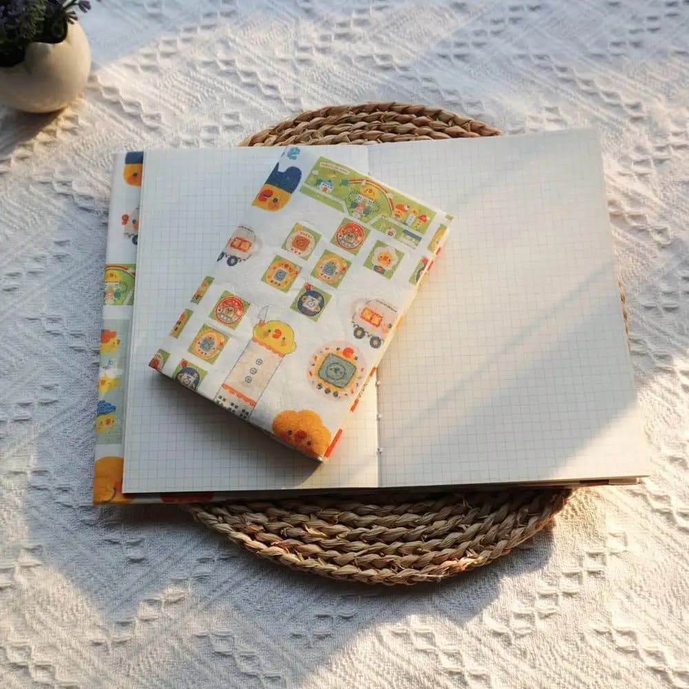 Fromthenon 1PC A5 A6 Weeks Chick Fun Fair Panno Copertina del libro Planner Custodia protettiva Shell Journal Forniture di cancelleria per ufficio