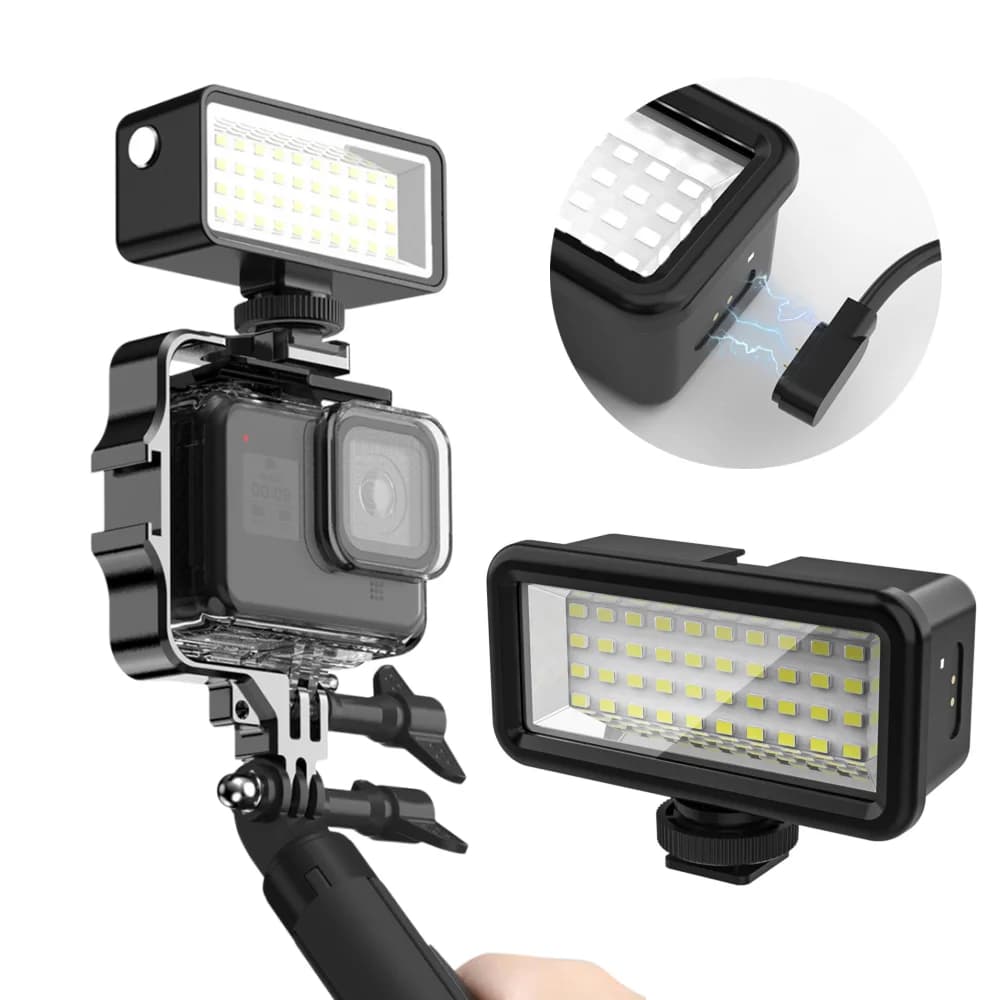 Luce LED Subacquea Impermeabile Sheingka 40M per Immersioni, Compatibile con Gopro Hero13 12 Dji Action 3, Accessori per Action Camera