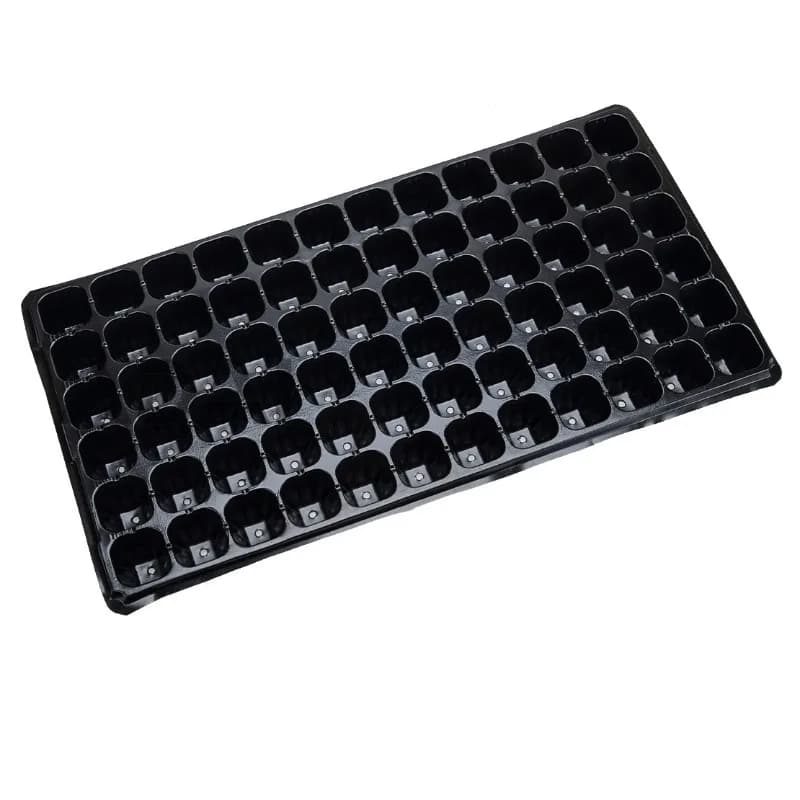 Black plastic for garden plants, flowers, herbs, 6 pieces, 72 cells, seed tray, seedling germination, nursery, starter, growing pot