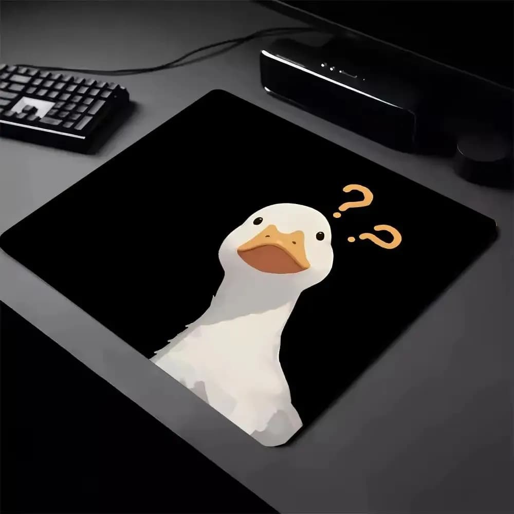 Divertente e Carino Tappetino per Mouse a Forma di Oca, Grande, Antiscivolo, con Bordo Bloccabile, in Gomma, per Scrivania, Ufficio, Gaming, PC, Laptop, Tastiera, Decorazione per la Casa