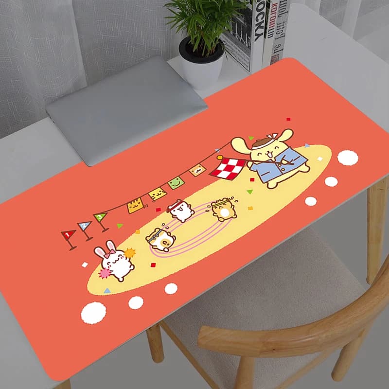 Tappetino per mouse Kawaii, accessori da gaming, Pompompurin Sanrio XXL, tappetino da scrivania per PC, tastiera, gamer, alfombrilla xxl, mousepad