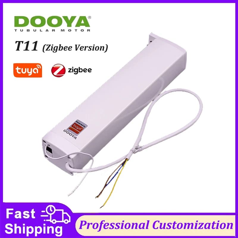 Dooya T11 Motore elettrico per tende intelligenti Tuya Zigbee Contatto a secco/RF433 Supporto motore di controllo Controllo vocale Alexa Assistente Google