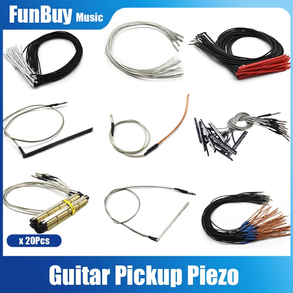 20 pz Morbido Chitarra Acustica Preamplificatore Ponte Sella Piezo Sotto Asta di Pickup Piezo per Chitarra Ukulele Basso Violino Accessori Per Chitarra