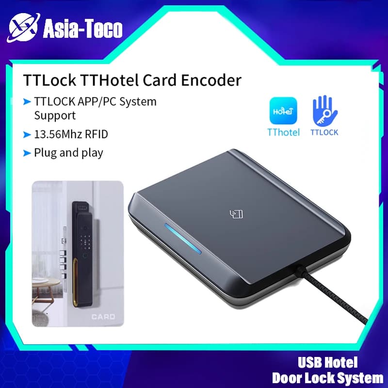 TTLOCK Card Encoder Sensore Smart Card NFC 13.56M M1 Lettore di schede IC Lettore di chip RFID per software di sistema TTHotel Hotel Appartamento