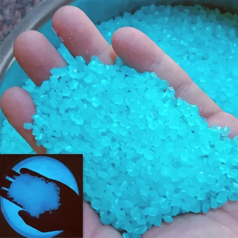 1000 pieces 3-5mm bright sand that lights up in the dark pebbles stone home garden courtyard outdoor path decorations lawn aquarium furniture