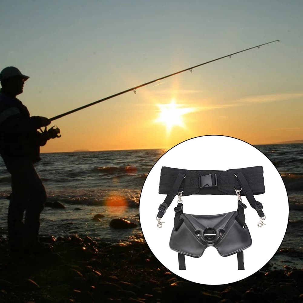 /Adjustable /Fishing /Fighting Belt Harness With ABS Front Plate EVA Padding For Gimbal Waist Rod Holder Big Game Sea Boat Tackl
