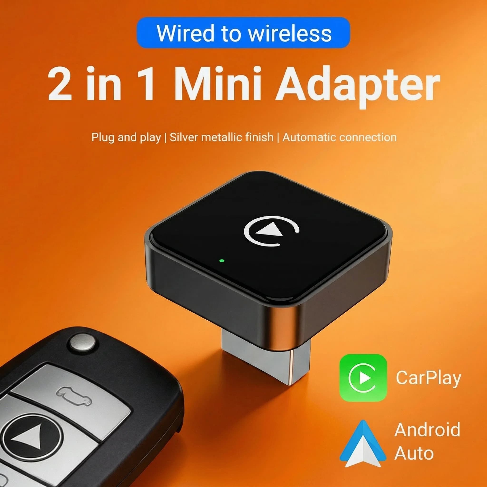 Nuovo Adattatore Wireless Smart CarPlay Android Auto 2026: Plug&Play Senza Sforzo, Connessione Stabile BT WiFi, Aggiornamenti OTA per Toyota, Audi, VW