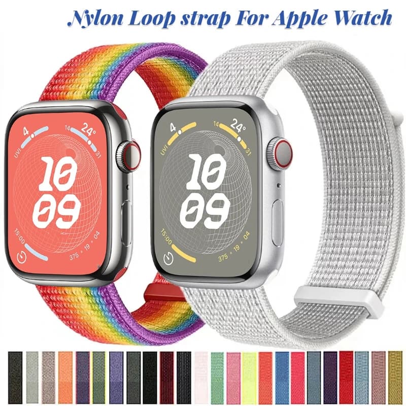 Cinturino in nylon per Apple Watch Ultra 3/2 49mm 10/11 42mm 46mm cinturino iWatch 9 8 7 6 5 4 3 SE/3 45mm 41mm 44mm 40mm 38mm
