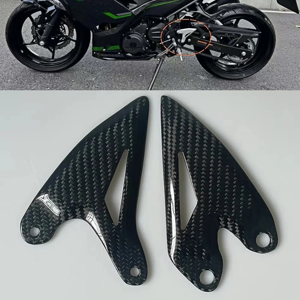 Z400 2024 heel protection plates Poggiapiedi for Kawasaki Ninja 400 Z400 2019-2023 Weight reduction Carbon fiber motorcycle accessories