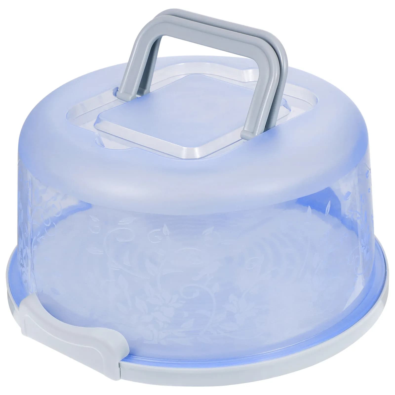 Contenitore Portatile per Torte Rotondo da 10 Pollici, Scatola Trasparente Robusta in Plastica PP con Maniglia e Chiusura per Cupcake, Torte, Frutta, Muffin